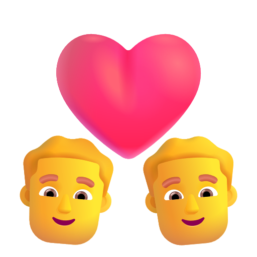 Couple avec cœur: Homme, Homme
