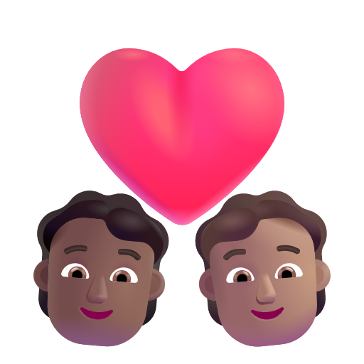 Couple avec cœur: Personne, Personne, Peau Moyennement Foncée, Peau Moyenne