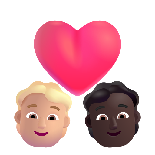 Couple avec cœur: Personne, Personne, Peau Moyennement Claire, Peau Foncée