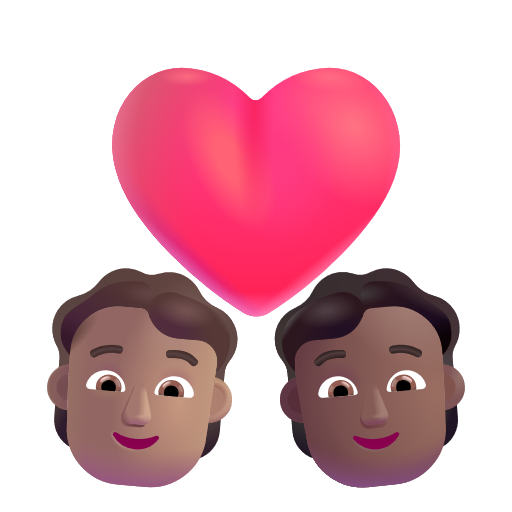 Couple avec cœur: Personne, Personne, Peau Moyenne, Peau Moyennement Foncée