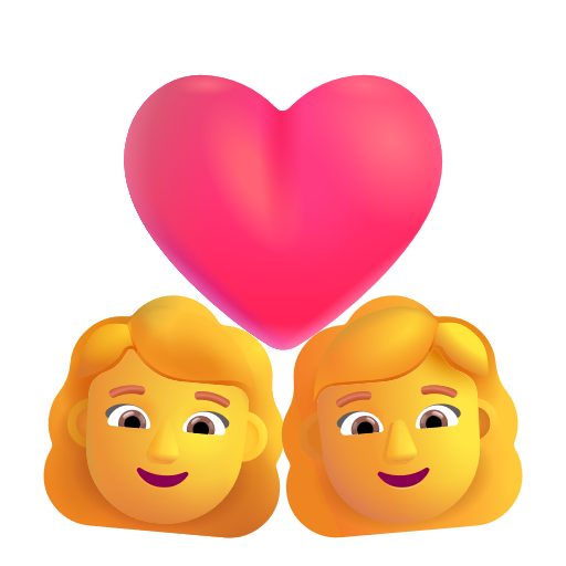Couple avec cœur: Femme, Femme