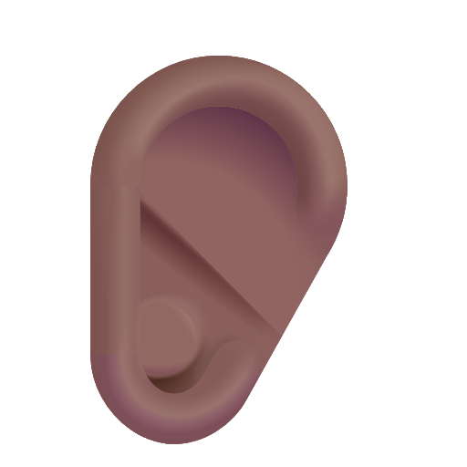 Oreille: Peau Moyennement Foncée