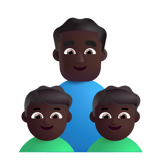 Famille - Homme: Peau Foncée, Garçon: Peau Foncée, Garçon: Peau Foncée