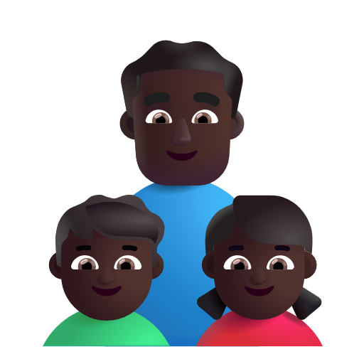 Famille - Homme: Peau Foncée, Garçon: Peau Foncée, Fille: Peau Foncée