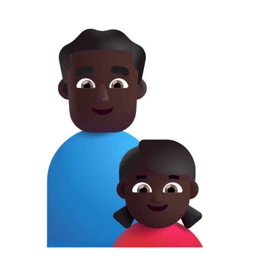 Famille - Homme: Peau Foncée, Fille: Peau Foncée