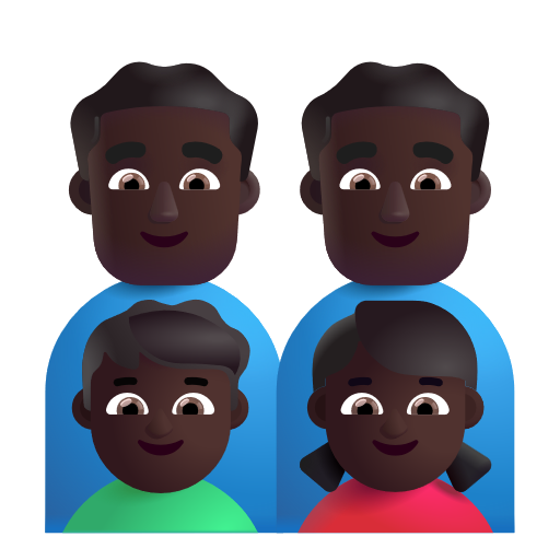 Famille - Homme: Peau Foncée, Homme: Peau Foncée, Garçon: Peau Foncée, Fille: Peau Foncée