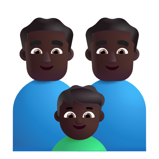 Famille - Homme: Peau Foncée, Homme: Peau Foncée, Garçon: Peau Foncée