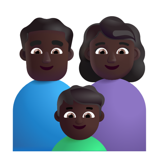Famille - Homme: Peau Foncée, Femme: Peau Foncée, Garçon: Peau Foncée