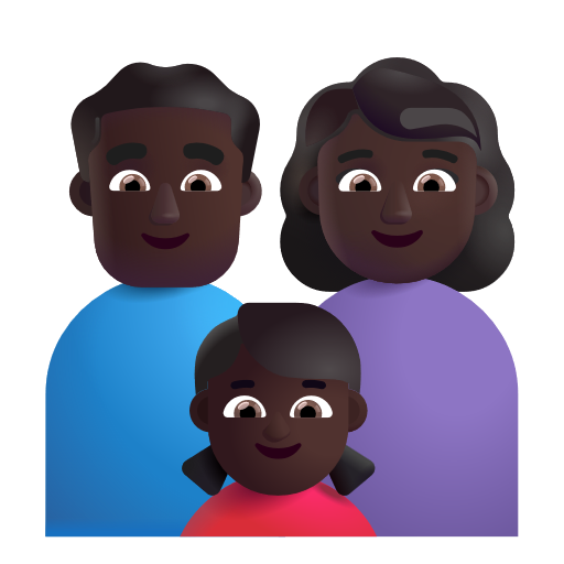 Famille - Homme: Peau Foncée, Femme: Peau Foncée, Fille: Peau Foncée