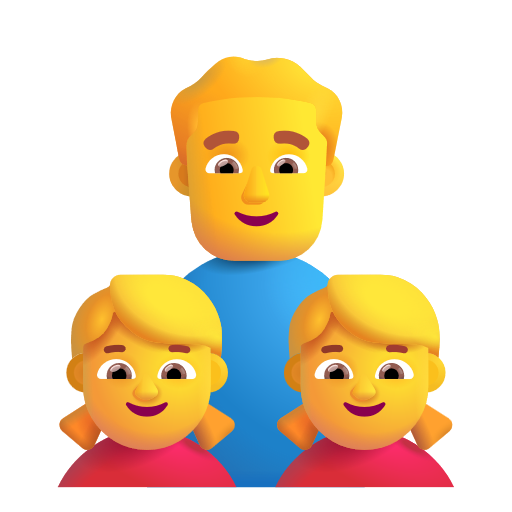 Famille: Homme, Fille, Fille