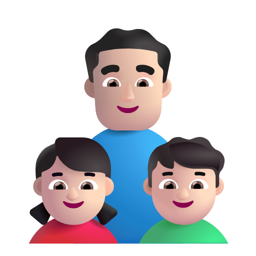 Famille - Homme: Peau Claire, Fille: Peau Claire, Garçon: Peau Claire