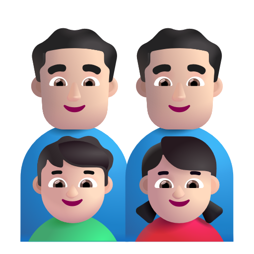 Famille - Homme: Peau Claire, Homme: Peau Claire, Garçon: Peau Claire, Fille: Peau Claire