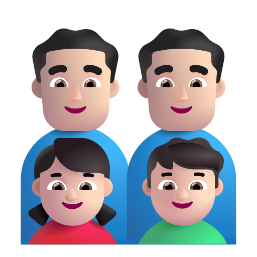 Famille - Homme: Peau Claire, Homme: Peau Claire, Fille: Peau Claire, Garçon: Peau Claire