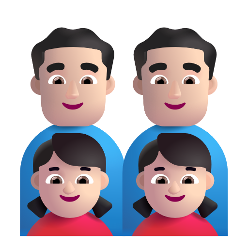 Famille - Homme: Peau Claire, Homme: Peau Claire, Fille: Peau Claire, Fille: Peau Claire