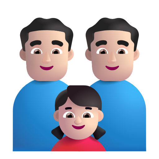 Famille - Homme: Peau Claire, Homme: Peau Claire, Fille: Peau Claire