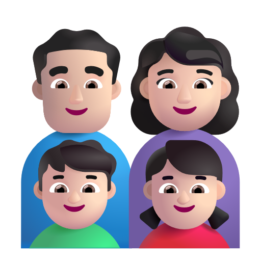 Famille - Homme: Peau Claire, Femme: Peau Claire, Garçon: Peau Claire, Fille: Peau Claire
