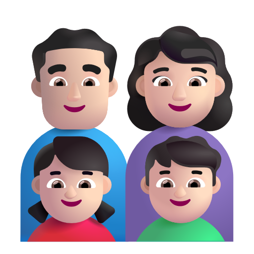 Famille - Homme: Peau Claire, Femme: Peau Claire, Fille: Peau Claire, Garçon: Peau Claire