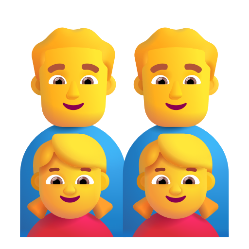 Famille: Homme, Homme, Fille, Fille