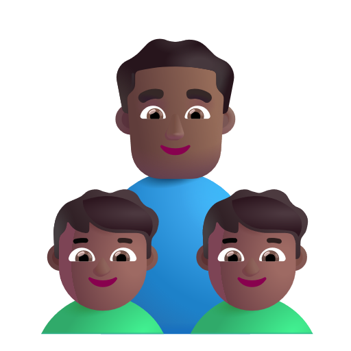 Famille - Homme: Peau Moyennement Foncée, Garçon: Peau Moyennement Foncée, Garçon: Peau Moyennement Foncée