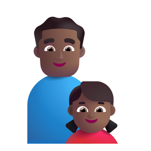 Famille - Homme: Peau Moyennement Foncée, Fille: Peau Moyennement Foncée
