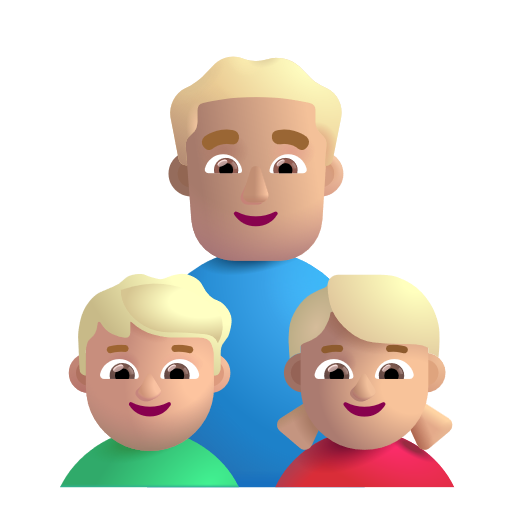 Famille - Homme: Peau Moyennement Claire, Garçon: Peau Moyennement Claire, Fille: Peau Moyennement Claire