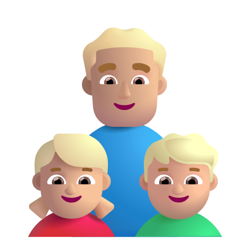Famille - Homme: Peau Moyennement Claire, Fille: Peau Moyennement Claire, Garçon: Peau Moyennement Claire