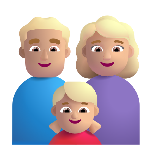 Famille - Homme: Peau Moyennement Claire, Femme: Peau Moyennement Claire, Fille: Peau Moyennement Claire
