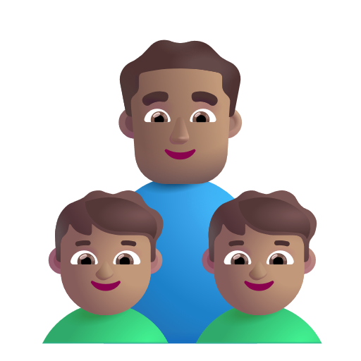 Famille - Homme: Peau Moyenne, Garçon: Peau Moyenne, Garçon: Peau Moyenne