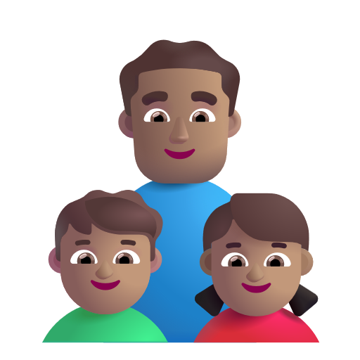 Famille - Homme: Peau Moyenne, Garçon: Peau Moyenne, Fille: Peau Moyenne