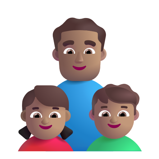 Famille - Homme: Peau Moyenne, Fille: Peau Moyenne, Garçon: Peau Moyenne