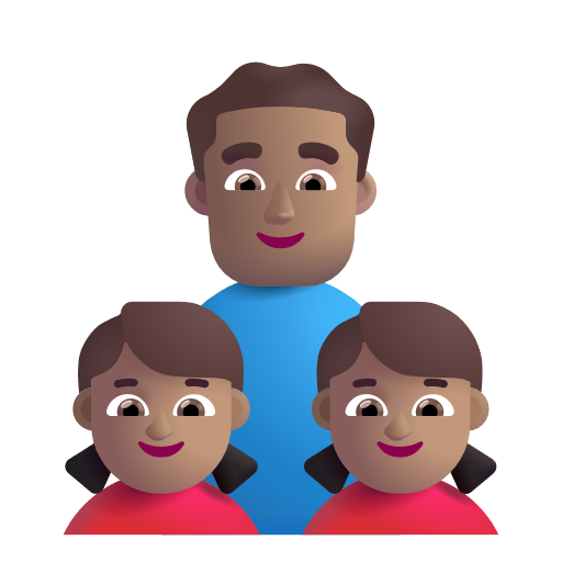 Famille - Homme: Peau Moyenne, Fille: Peau Moyenne, Fille: Peau Moyenne