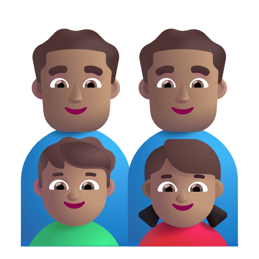 Famille - Homme: Peau Moyenne, Homme: Peau Moyenne, Garçon: Peau Moyenne, Fille: Peau Moyenne