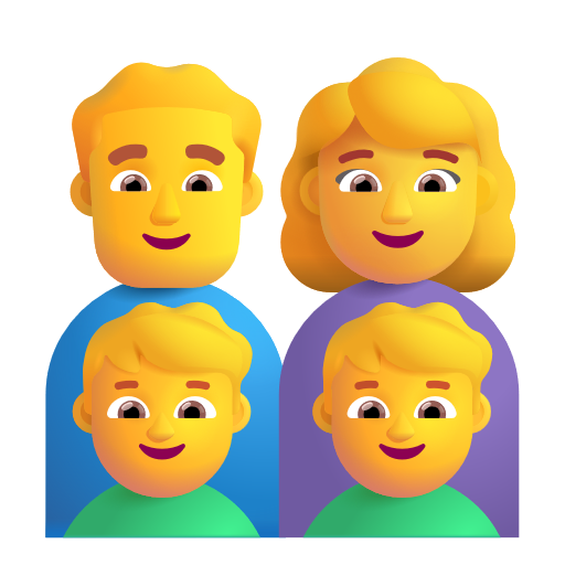Famille: Homme, Femme, Garçon, Garçon