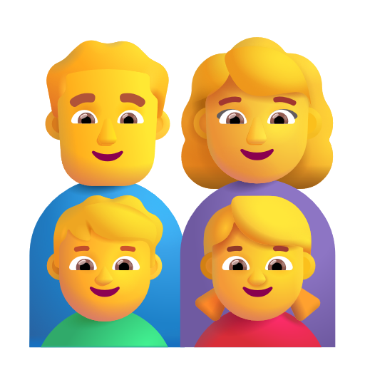 Famille: Homme, Femme, Garçon, Fille