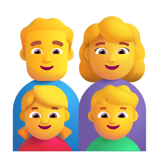 Famille: Homme, Femme, Fille, Garçon