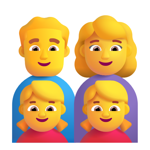 Famille: Homme, Femme, Fille, Fille