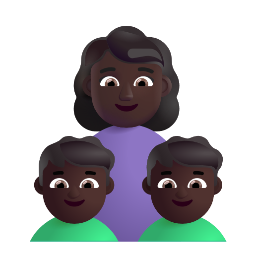 Famille - Femme: Peau Foncée, Garçon: Peau Foncée, Garçon: Peau Foncée