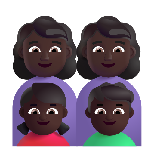Famille - Femme: Peau Foncée, Femme: Peau Foncée, Fille: Peau Foncée, Garçon: Peau Foncée