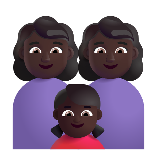Famille - Femme: Peau Foncée, Femme: Peau Foncée, Fille: Peau Foncée