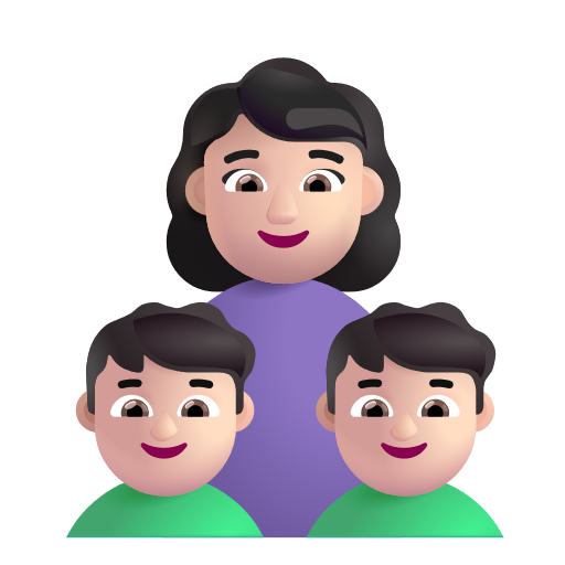 Famille - Femme: Peau Claire, Garçon: Peau Claire, Garçon: Peau Claire