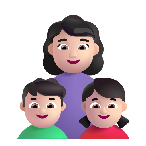 Famille - Femme: Peau Claire, Garçon: Peau Claire, Fille: Peau Claire