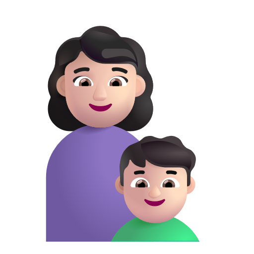 Famille - Femme: Peau Claire, Garçon: Peau Claire