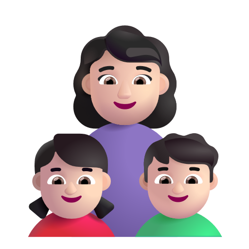 Famille - Femme: Peau Claire, Fille: Peau Claire, Garçon: Peau Claire