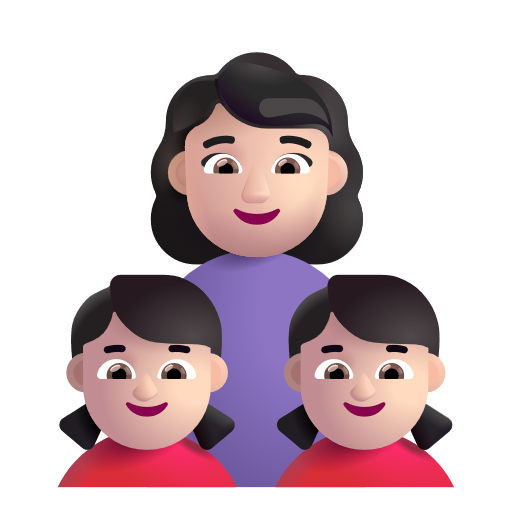 Famille - Femme: Peau Claire, Fille: Peau Claire, Fille: Peau Claire