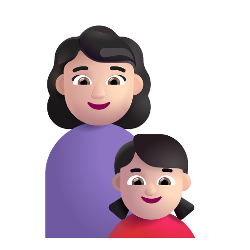 Famille - Femme: Peau Claire, Fille: Peau Claire
