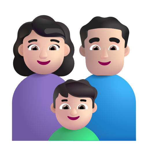 Famille - Femme: Peau Claire, Homme: Peau Claire, Garçon: Peau Claire