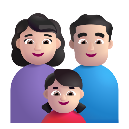 Famille - Femme: Peau Claire, Homme: Peau Claire, Fille: Peau Claire
