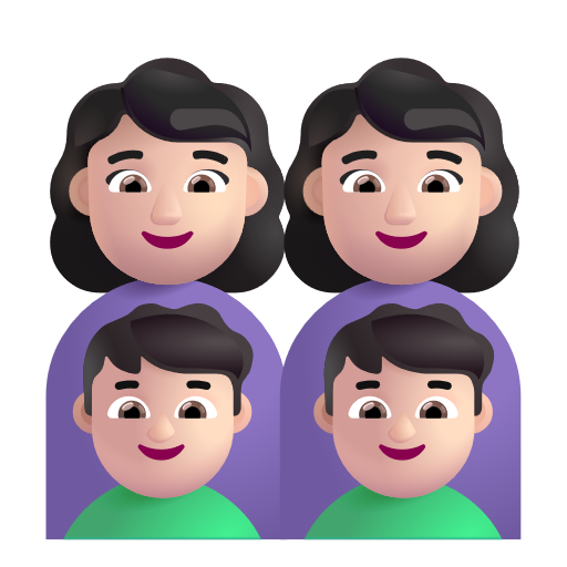 Famille - Femme: Peau Claire, Femme: Peau Claire, Garçon: Peau Claire, Garçon: Peau Claire