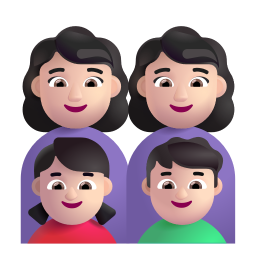 Famille - Femme: Peau Claire, Femme: Peau Claire, Fille: Peau Claire, Garçon: Peau Claire
