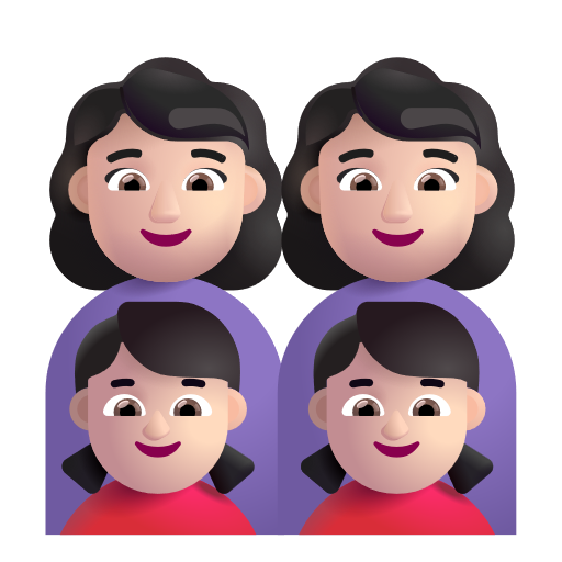Famille - Femme: Peau Claire, Femme: Peau Claire, Fille: Peau Claire, Fille: Peau Claire